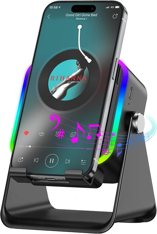 Resona 5-in-1 Wireless Induction Audio Speaker Stand with 360° Adjustment & Ambient Lights