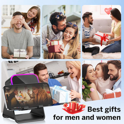 Resona 5-in-1 Wireless Induction Audio Speaker Stand with 360° Adjustment & Ambient Lights